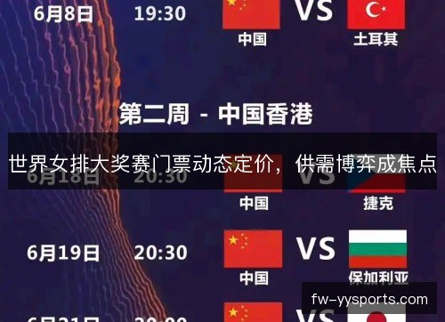 世界女排大奖赛门票动态定价,供需博弈成焦点 世界女排大奖赛门票动态定价,供需博弈成焦点